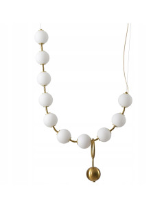 Lampa Wisząca CORALLI L z 10 Szklanymi Kloszami w Złotym i Białym – Elegancja i Nowoczesność dla Twojego Wnętrza