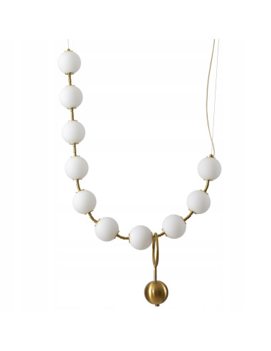 Lampa Wisząca CORALLI L z 10 Szklanymi Kloszami w Złotym i Białym – Elegancja i Nowoczesność dla Twojego Wnętrza