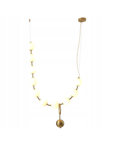 Lampa Wisząca CORALLI L z 10 Szklanymi Kloszami w Złotym i Białym – Elegancja i Nowoczesność dla Twojego Wnętrza