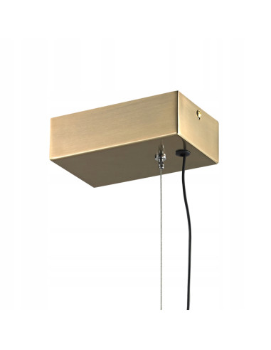 Lampa LED AMORE w złocie z bańkowymi kloszami, elegancka do jadalni i salonu, 342 cm, energooszczędna