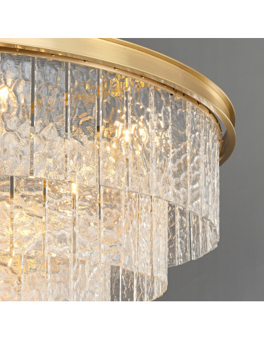 Luksusowa lampa sufitowa K9 ICELAND, okrągła, złota, 8-punktowa - elegancja w każdym wnętrzu.