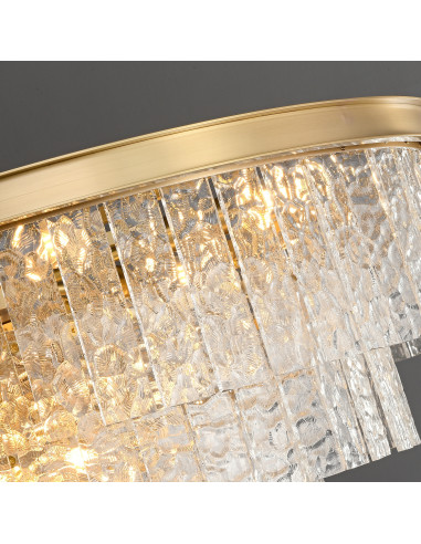 Luksusowa lampa sufitowa K9 ICELAND, okrągła, złota, 8-punktowa - elegancja w każdym wnętrzu.