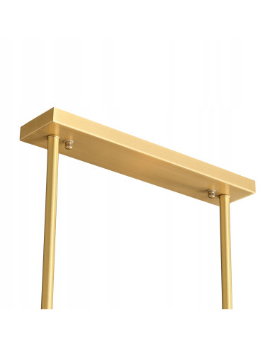 Luksusowa lampa wisząca ICELAND z kryształami K9 w złotej ramie – elegancka dekoracja do wnętrza salonu i jadalni