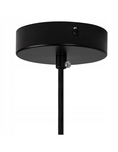 Lampa Wisząca COSTA SOLO - Nowoczesny Design w Czerni z Mlecznym Kloszem do Stylowych Wnętrz