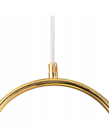 Lampa wisząca COSTA SOLO – złota elegancja z mlecznym kloszem do nowoczesnych wnętrz