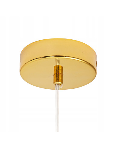 Lampa wisząca COSTA SOLO – złota elegancja z mlecznym kloszem do nowoczesnych wnętrz