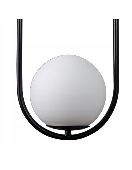 Lampa wisząca COSTA DUO z czarną ramą i białymi kloszami – nowoczesna elegancja do każdego wnętrza