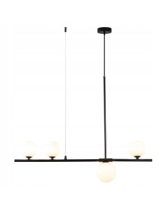 Lampa sufitowa MODERNO z regulacją wysokości i czterema białymi kloszami – eleganckie oświetlenie do wnętrz 2