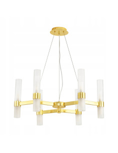 Lampa wisząca CANDELA-6, 6-punktowa, czarna z szklanymi kloszami, elegancka do biura i salonu 2