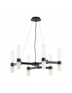 Nowoczesny czarny żyrandol CANDELA-6 - elegancki świecznik do jadalni, biura i salonu z regulowaną wysokością. 2
