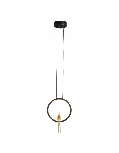 Lampa wisząca AMICI w mosiężnym wykończeniu - elegancki detal do nowoczesnych wnętrz, regulowana wysokość.