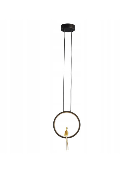 Lampa wisząca AMICI w mosiężnym wykończeniu - elegancki detal do nowoczesnych wnętrz, regulowana wysokość.