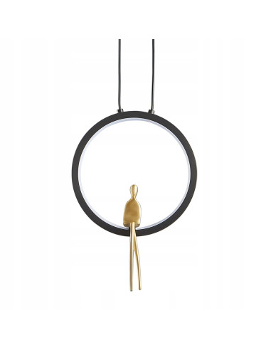 Lampa wisząca AMICI w mosiężnym wykończeniu - elegancki detal do nowoczesnych wnętrz, regulowana wysokość.