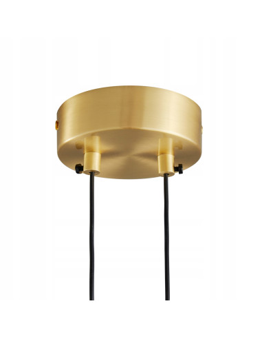 Złota lampa wisząca AMICI z mosiądzu LED – nowoczesna elegancja do jadalni i salonu