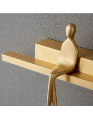 Lampa ścienna AMICI z rzeźbą, złoty mosiądz, nowoczesny design, LED 5W - elegancja i funkcjonalność do wnętrz