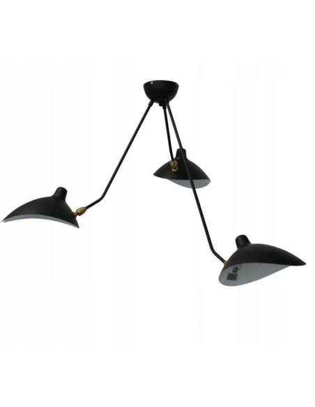 Lampa wisząca CRANE 3P - nowoczesne oświetlenie w czerni i bieli do eleganckiego salonu i biura marki Step into design