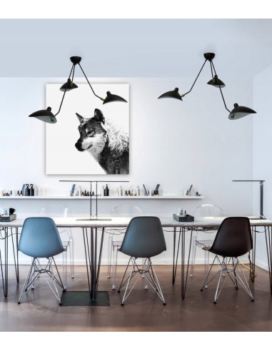 Lampa wisząca CRANE 3P - nowoczesne oświetlenie w czerni i bieli do eleganckiego salonu i biura marki Step into design