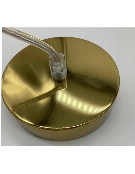 Lampa wisząca MONETTI w złotym kolorze, nowoczesne oświetlenie do eleganckich wnętrz i przestrzeni komercyjnych.