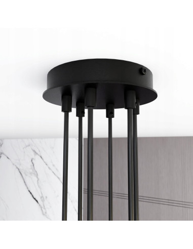 Lampa sufitowa MODUS 6 BLACK - nowoczesne oświetlenie minimalistyczne do każdego wnętrza, biura i salonu.