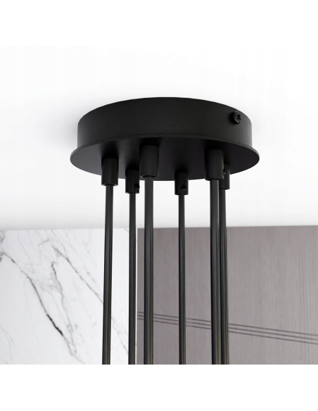 Lampa sufitowa MODUS 6 BLACK - nowoczesne oświetlenie minimalistyczne do każdego wnętrza, biura i salonu.