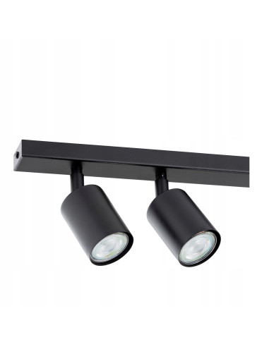 Lampa sufitowa FLASH 6 - elegancki minimalistyczny design do biura i domu, czarna, 6 punktów świetlnych GU10