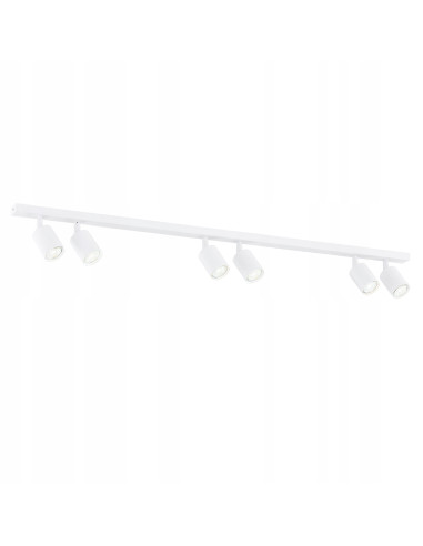 Lampa sufitowa FLASH 6 LED - Nowoczesne oświetlenie regulowane, Białe reflektory do biura i jadalni, Emibig