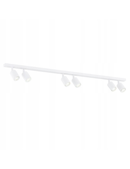 Lampa sufitowa FLASH 6 LED - Nowoczesne oświetlenie regulowane, Białe reflektory do biura i jadalni, Emibig