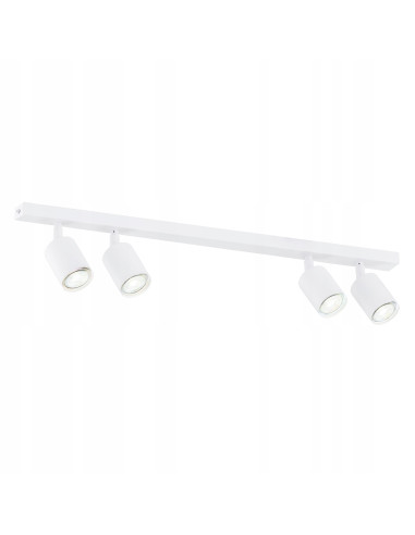 Plafon sufitowy Emibig FLASH 4 WHITE z reflektorami GU10 - nowoczesne oświetlenie do biura, salonu i korytarza