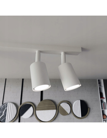 Lampa sufitowa FLASH 6 LED - Nowoczesne oświetlenie regulowane, Białe reflektory do biura i jadalni, Emibig