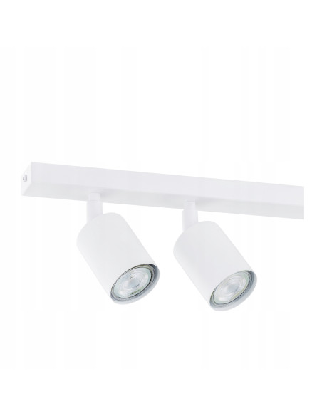 Plafon sufitowy Emibig FLASH 4 WHITE z reflektorami GU10 - nowoczesne oświetlenie do biura, salonu i korytarza