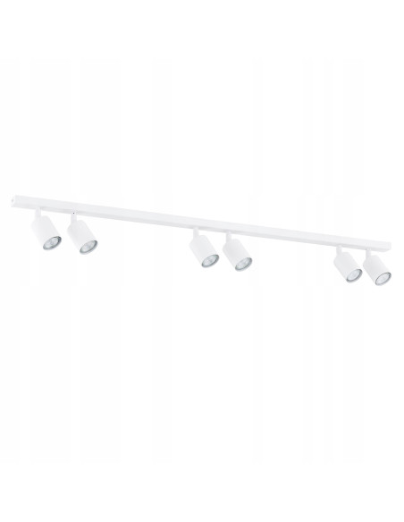 Lampa sufitowa FLASH 6 LED - Nowoczesne oświetlenie regulowane, Białe reflektory do biura i jadalni, Emibig