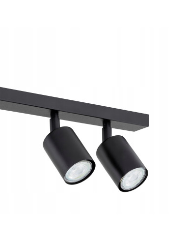 Nowoczesna lampa sufitowa FLASH 4 w czerni z reflektorami GU10 – eleganckie oświetlenie do każdego wnętrza