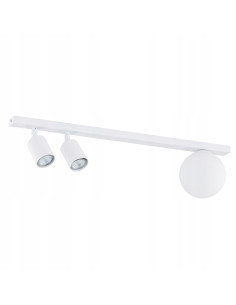 Lampa sufitowa BASTER 3 WHITE, elegancka lampa z reflektorami do nowoczesnych wnętrz, 3 źródła światła, biały metal.