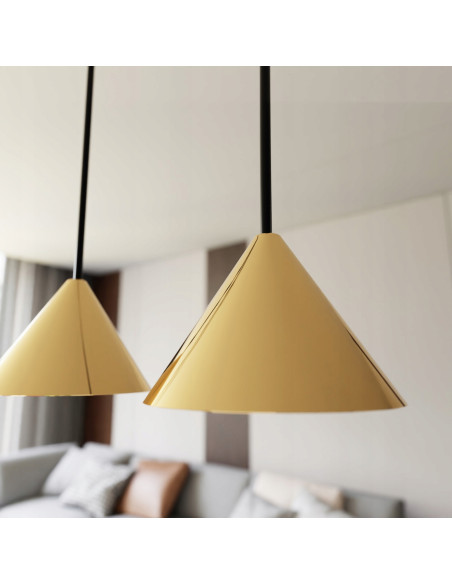 Lampa wisząca ELIT 6 BL GOLD - nowoczesna lampa glamour w czerni i złocie do salonu i jadalni, 6 punktów świetlnych.
