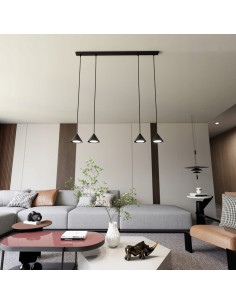 Lampa sufitowa ELIT 4 BLACK - nowoczesne oświetlenie z czterema reflektorami do jadalni, biura i salonu 2