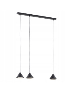 Lampa wisząca ELIT 3 BLACK - Nowoczesna potrójna listwa oświetleniowa w minimalistycznym stylu do eleganckich wnętrz.