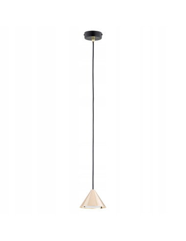 Lampa wisząca ELIT 1 ZŁOTY CZARNY – nowoczesny element glamour do biura, salonu i jadalni, 100 cm, energooszczędna.