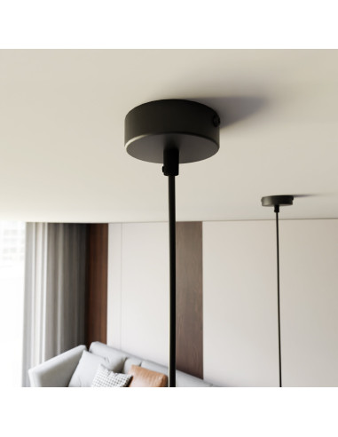 Lampa sufitowa ELIT 1 BLACK z metalowym kloszem, 100 cm – nowoczesny design do biura i kuchni, producent Emibig