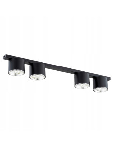 Elegancka czarna lampa sufitowa NANO z 4 reflektorami – nowoczesny design do biura i wnętrz mieszkalnych 2