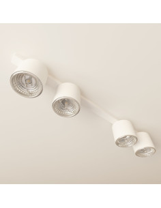 Lampa sufitowa NANO 4-punktowa GU10 w białym kolorze - nowoczesne oświetlenie do biur i minimalistycznych wnętrz