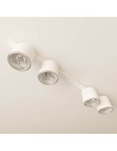 Lampa sufitowa NANO 4-punktowa GU10 w białym kolorze - nowoczesne oświetlenie do biur i minimalistycznych wnętrz