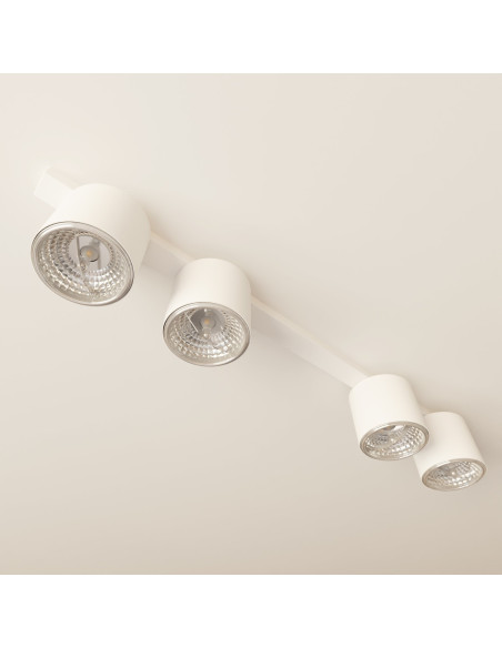 Lampa sufitowa NANO 4-punktowa GU10 w białym kolorze - nowoczesne oświetlenie do biur i minimalistycznych wnętrz