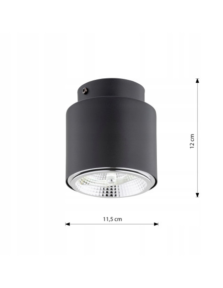 Lampa natynkowa NANO 1 BLACK - minimalistyczny spot o nowoczesnym designie do stylowych wnętrz.