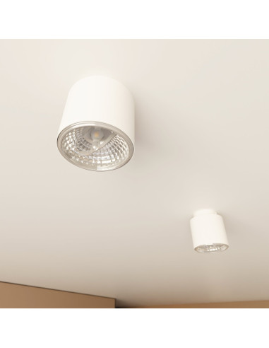 Reflektor sufitowy NANO 1 WHITE AR-111 - elegancki punkt świetlny z metalu, idealny do nowoczesnych wnętrz.