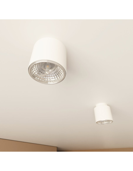 Reflektor sufitowy NANO 1 WHITE AR-111 - elegancki punkt świetlny z metalu, idealny do nowoczesnych wnętrz.