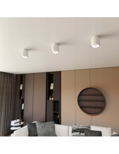 Reflektor sufitowy NANO 1 WHITE AR-111 - elegancki punkt świetlny z metalu, idealny do nowoczesnych wnętrz.