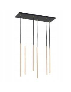 Lampa wisząca SELTER 6 GOLD - elegancka złota lampa z 6 punktami świetlnymi G9 do salonu, sypialni i biura. 2