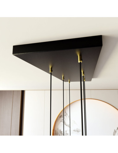 Lampa wisząca SELTER 6 GOLD - elegancka złota lampa z 6 punktami świetlnymi G9 do salonu, sypialni i biura.