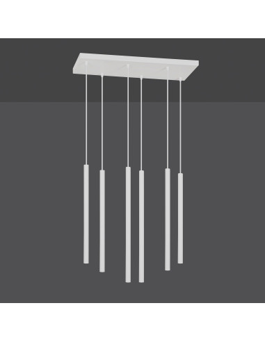 Lampa sufitowa SELTER 6 WHITE - Nowoczesne oświetlenie z 6 punktami świetlnymi do eleganckich wnętrz.