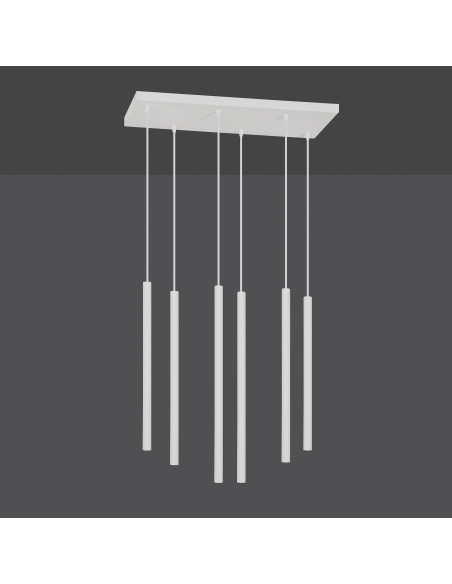 Lampa sufitowa SELTER 6 WHITE - Nowoczesne oświetlenie z 6 punktami świetlnymi do eleganckich wnętrz.
